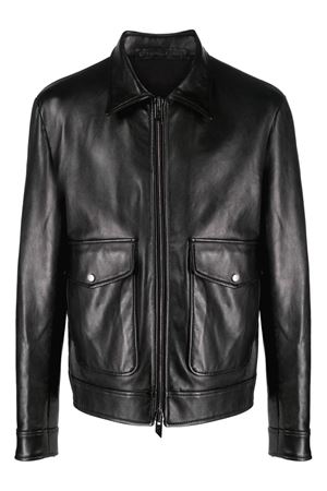 Black leather jacket SALVATORE SANTORO | ESY45541BLACK